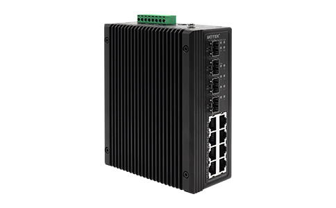 工业POE供电交换机_UT-62012G-8GT4GP-WPOE12口全千兆网管型POE以太网交换机