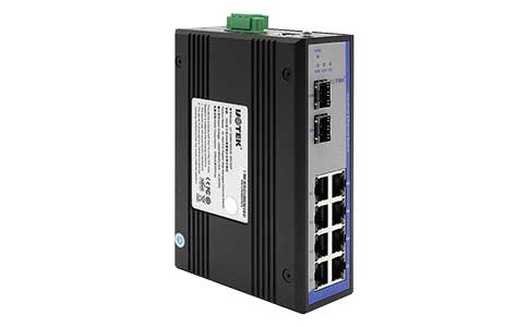 工业千兆网管型网络交换机_UT-CN60-10GKWF-8GT2GP 10口全千兆Web网管型以太网交换机