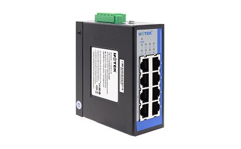 UT-6408CA-2P工业级交换机_8口百兆非网管型以太网交换机