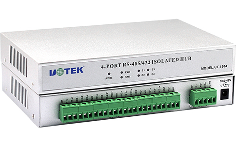工业级串口集线器_UT-1304 RS-485/422转4口PORT集线器