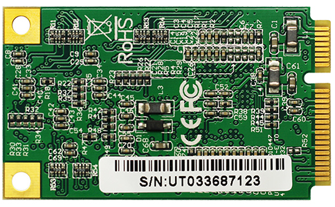 工业级迷你串口扩展卡_UT-7784B Mini PCI-E转4口RS-232高速多串口卡