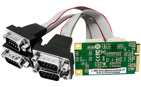 工业级迷你PCI-E扩展卡_UT-7884 Mini PCI-E转4口RS-485/422高速多串口卡