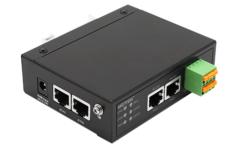 工业级RS-232/485/422 串口转TCP/IP服务器_UT-6802A-SW 10/100M以太网转 2 口串口服务器