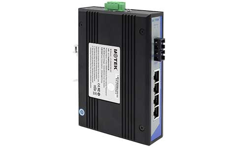 工业级以太网单模多模收发器_UT-2604GC 4口千兆网络光纤收发器
