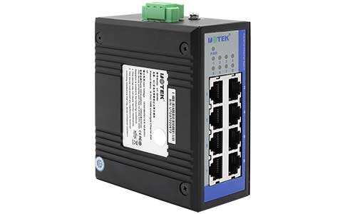 工业迷你网络交换机_UT-6408C 8口百兆非网管小型以太网交换机