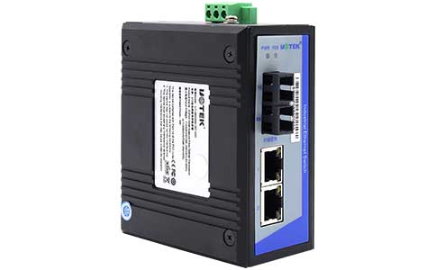 工业以太网光纤转换器_UT-2602-220 2口百兆网络光纤收发器