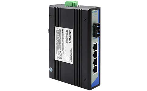 工业级以太网多模光纤收发器_UT-2604 4口百兆网络光纤收发器