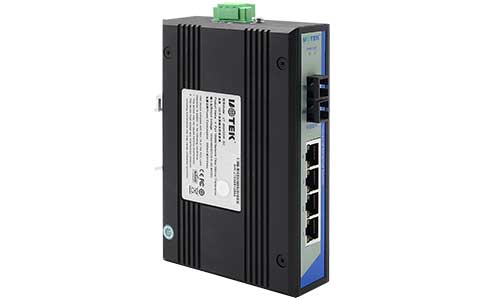 以太网工业级千兆光纤收发器_UT-2604G 4口网络光纤收发器