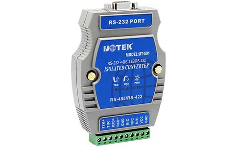 工业接口转换器_UT-501高性能RS-232转RS-485/422无源光电隔离转换器