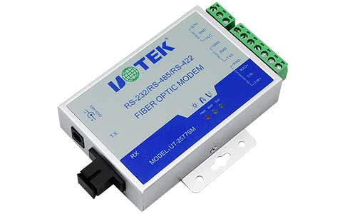 工业级单模光纤收发器_UT-2577SM/UT-2578SM 串口RS-232/485/422转单模单纤转换器